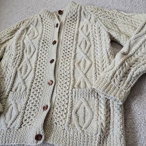 Cream Cable Knit Cardigan
